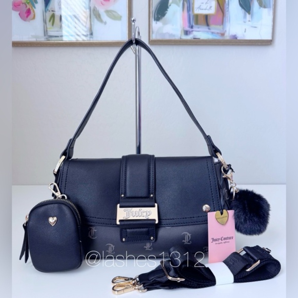 JUICY COUTURE Bag Y2Cute Flap Crossbody - Black